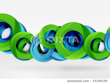 Modern 3d ring vector abstract background 33246599
