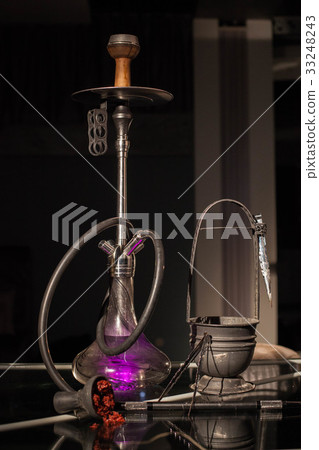 Purple shisha and all accessories for smoking 33248243