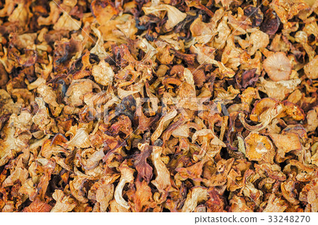 Dried chanterelle mushrooms 33248270
