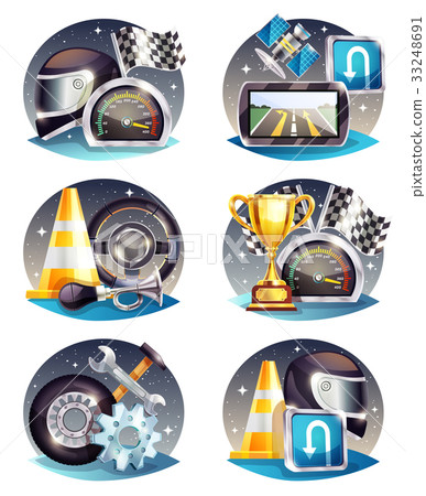 Auto Racing Compositions Set 33248691