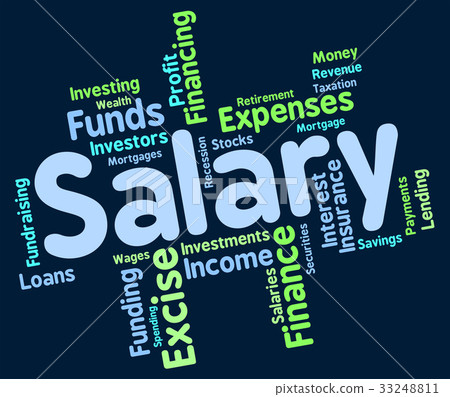 Salary Word Indicates Pay Salaries And Employees 33248811