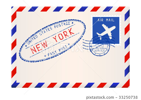 International air mail envelope from NEW YORK International air mail envelope from NEW YORK 33250738