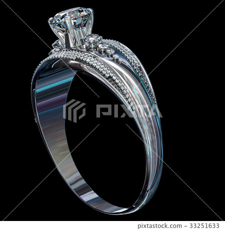 Silver engagement band with diamond gem. 33251633