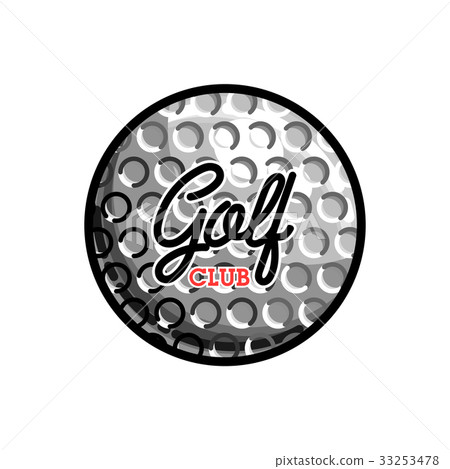 Color vintage golf club emblem 33253478