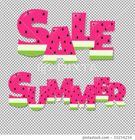 Summer And Sale Text Summer And Sale Text 33254254