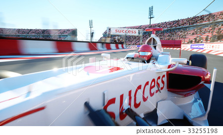 Race car. Very fast driving. 3d rendering. Race car. Very fast driving. 3d rendering. 33255198