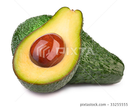 Two avocados isolated 33255555