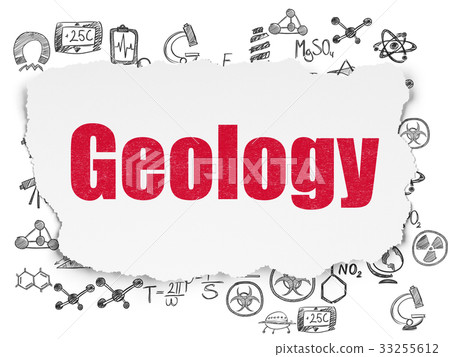 Science concept: Geology on Torn Paper background Science concept: Geology on Torn Paper background 33255612
