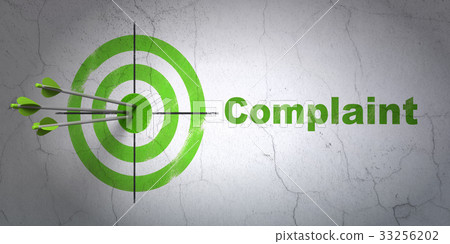 Law concept: target and Complaint on wall 33256202
