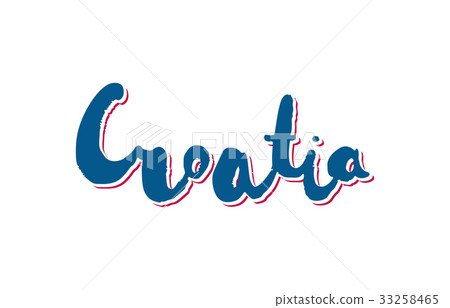 Grunge hand lettering of the European country - 33258465