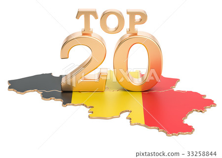 Belgian Top 20 concept, 3D rendering Belgian Top 20 concept, 3D rendering 33258844