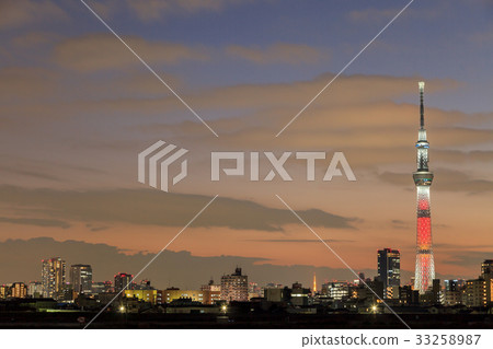 Twilight Tokyo Sky Tree Candle Tree Special Light Up 33258987