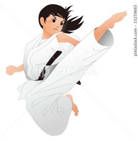 Woman Jumping Kick 33259665