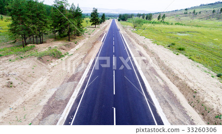 straight road from above straight road from above 33260306