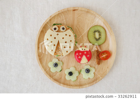 ladybird healthy lunch, fun food art for kids 33262911