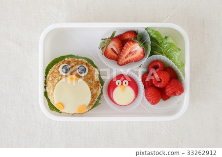 penguin healthy lunch box, fun food art for kids 33262912