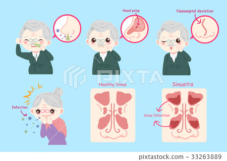 old peopele with nose problem 33263889