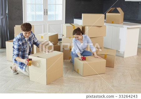 夫婦,盒子,移動,準備移動 夫婦,盒子,移動,準備移動 33264243