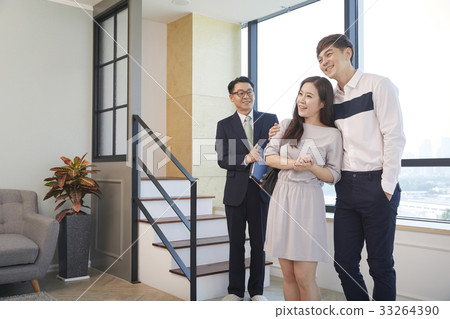 夫妻，經紀人，鳥舍，房地產，合同 33264390