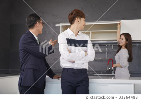 夫妻，經紀人，鳥舍，房地產，合同 33264488