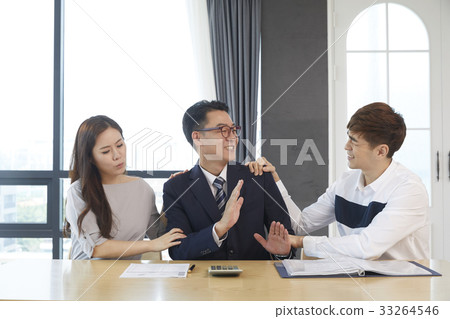 夫妻，經紀人，鳥舍，房地產，合同 33264546