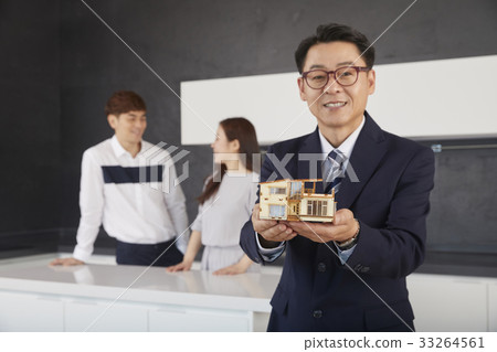 夫妻，經紀人，鳥舍，房地產，合同 33264561
