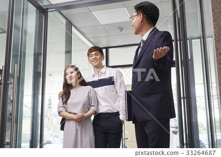 夫妻，經紀人，鳥舍，房地產，合同 33264687