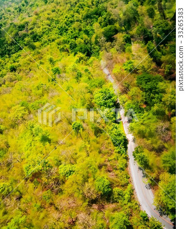 Aerial view of the river in forest Aerial view of the river in forest 33265383