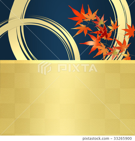 Autumn leaves Japanese pattern Japanese style Japanese background 33265900