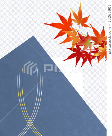 Autumn leaves Japanese pattern Japanese style Japanese background Autumn leaves Japanese pattern Japanese style Japanese background 33265903