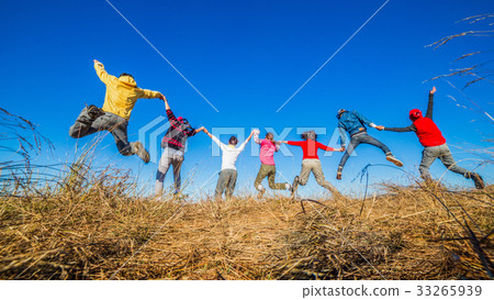 Young Adults jumping 33265939