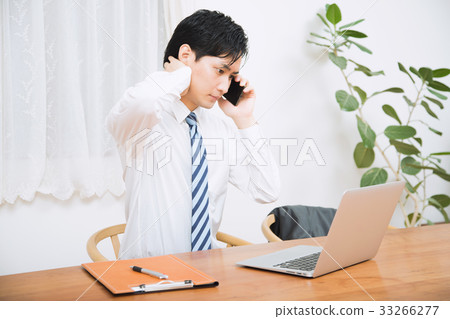 遠程辦公圖像在家裡 遠程辦公圖像在家裡 33266277