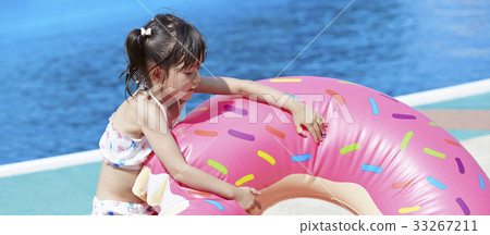 Swimming pool water girl Swimming pool water girl 33267211