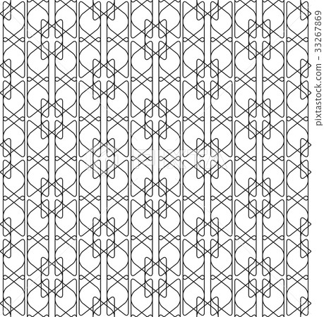Black and white geometric seamless pattern. 33267869