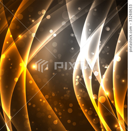 Energy lines, glowing waves in the dark, vector Energy lines, glowing waves in the dark, vector 33268633