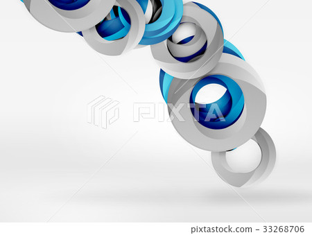 Modern 3d ring vector abstract background 33268706