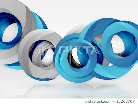 Modern 3d ring vector abstract background 33268707