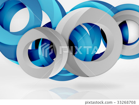 Modern 3d ring vector abstract background 33268708