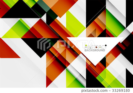 Triangle pattern design background - Stock Illustration [33269180] - PIXTA