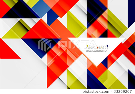 Triangle pattern design background - Stock Illustration [33269207] - PIXTA