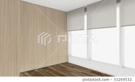 Modern Empty Room, 3d render interior design, mock up illustrati 33269532