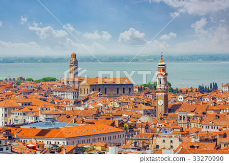 Panoramic view of Venice from the Campanile tower Panoramic view of Venice from the Campanile tower 33270990