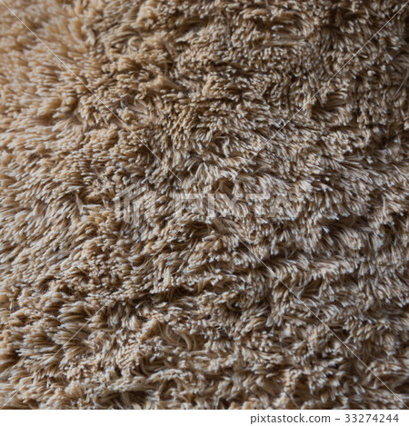 close-up brown wool fluffy fur texture background 33274244