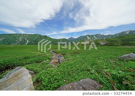 Tateyama Tateyama山脈從山。 33274454