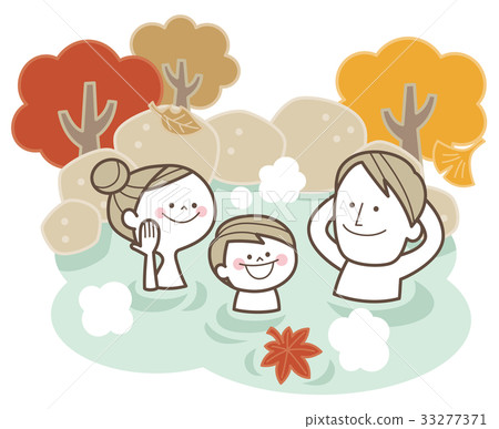 Hot Spring Family Autumn Hot Spring Family Autumn 33277371