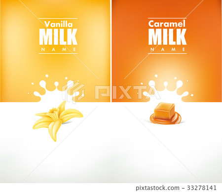 milky splash with vanilla flower and caramel 33278141