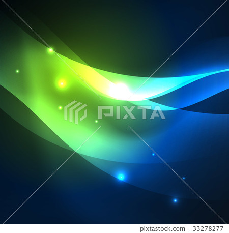 Illuminated neon waves 33278277