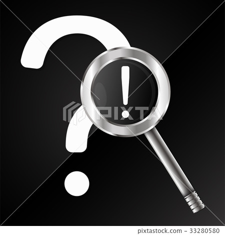 Question and answer with a magnifying glass 33280580