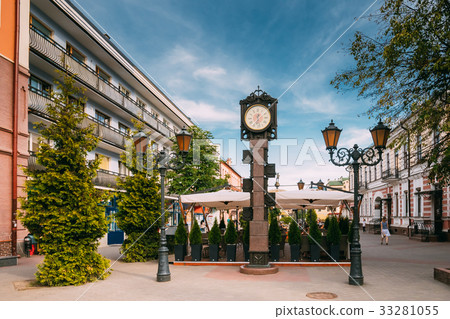 Brest, Belarus. Clock With Arms Of City Of 33281055