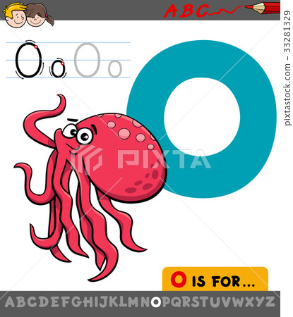 letter o with cartoon octopus animal letter o with cartoon octopus animal 33281329